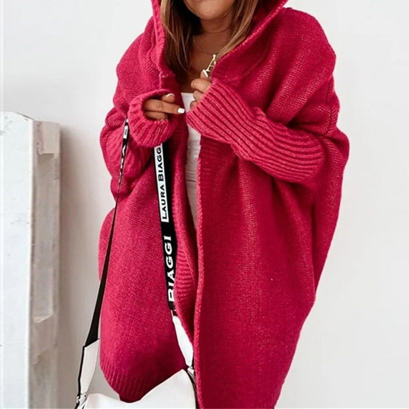 Dames lang gebreid vest | Oversized