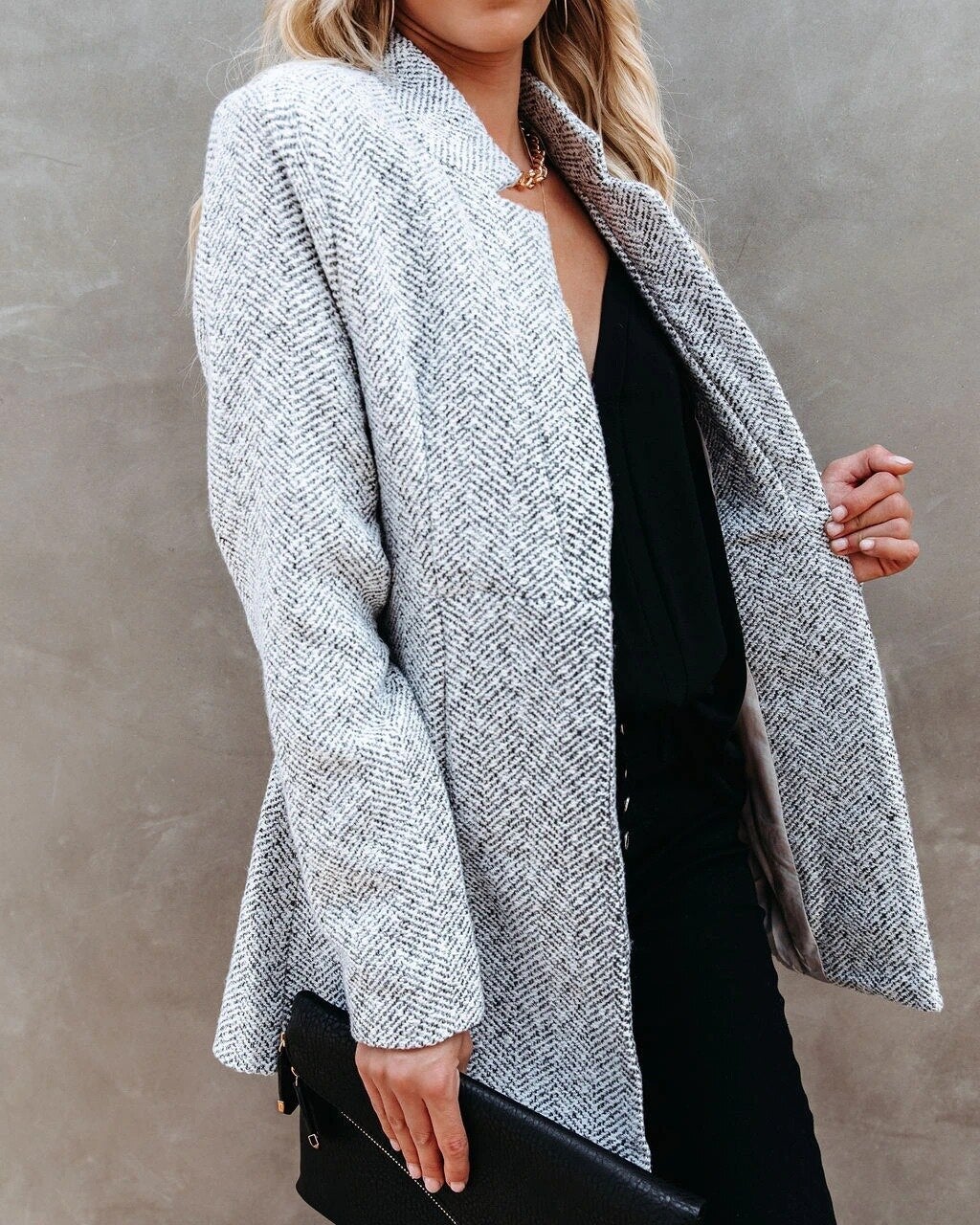 Stijlvol Gebreide Trenchcoat | Lang