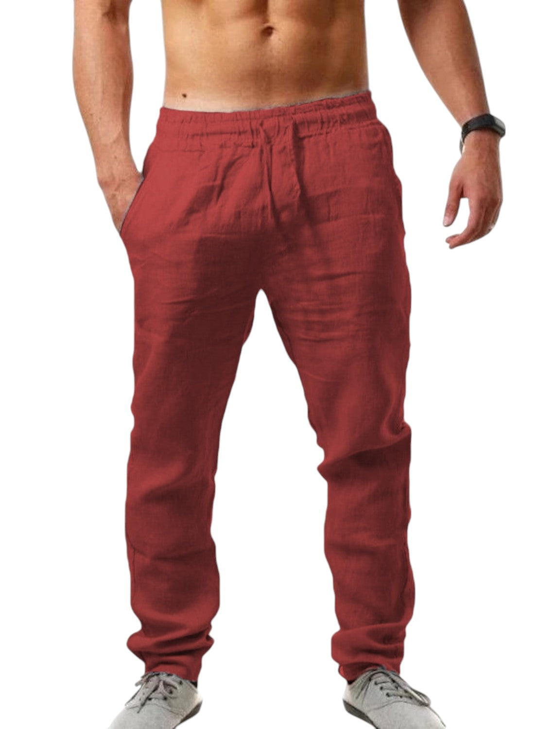 Casual Linnen Broek voor Heren