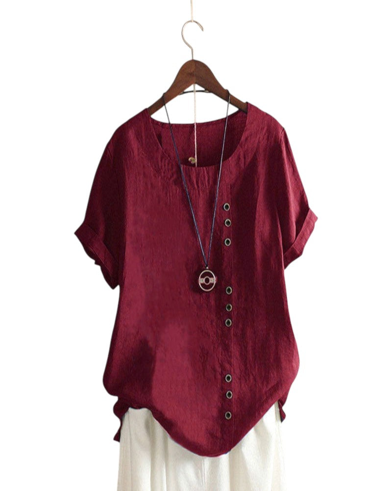 Stijlvol Zomer Shirt Met Knopen