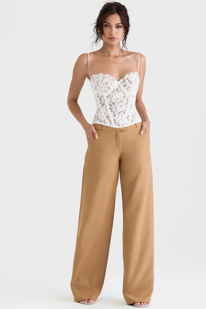 Chique Dames Pantalon Met Wijde Pijpen