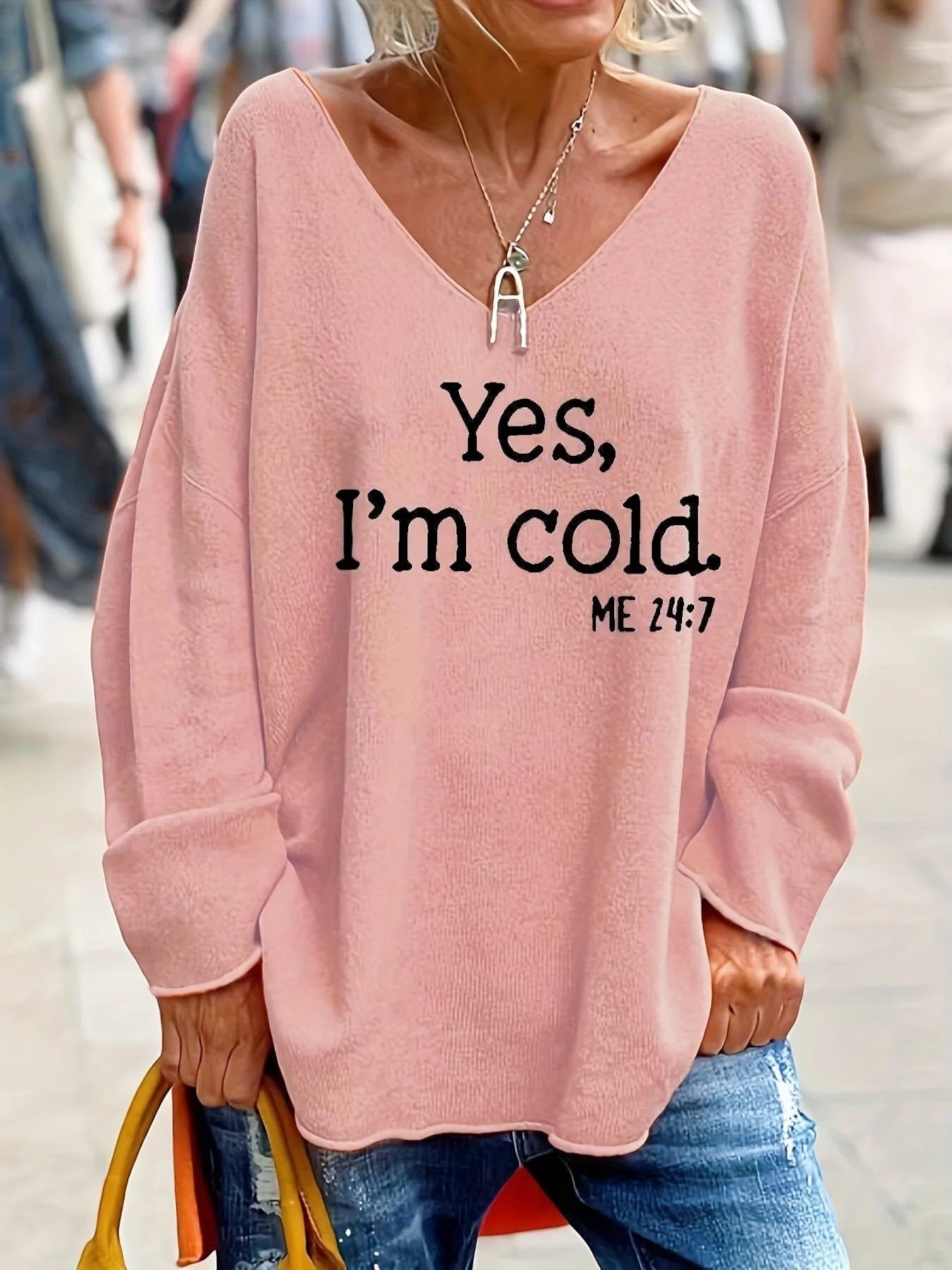 Lyra | Casual Trui Met V-hals | Oversized