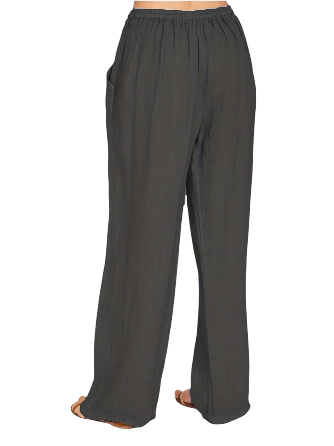 Wijde Dames Broek Met Hoge Taille