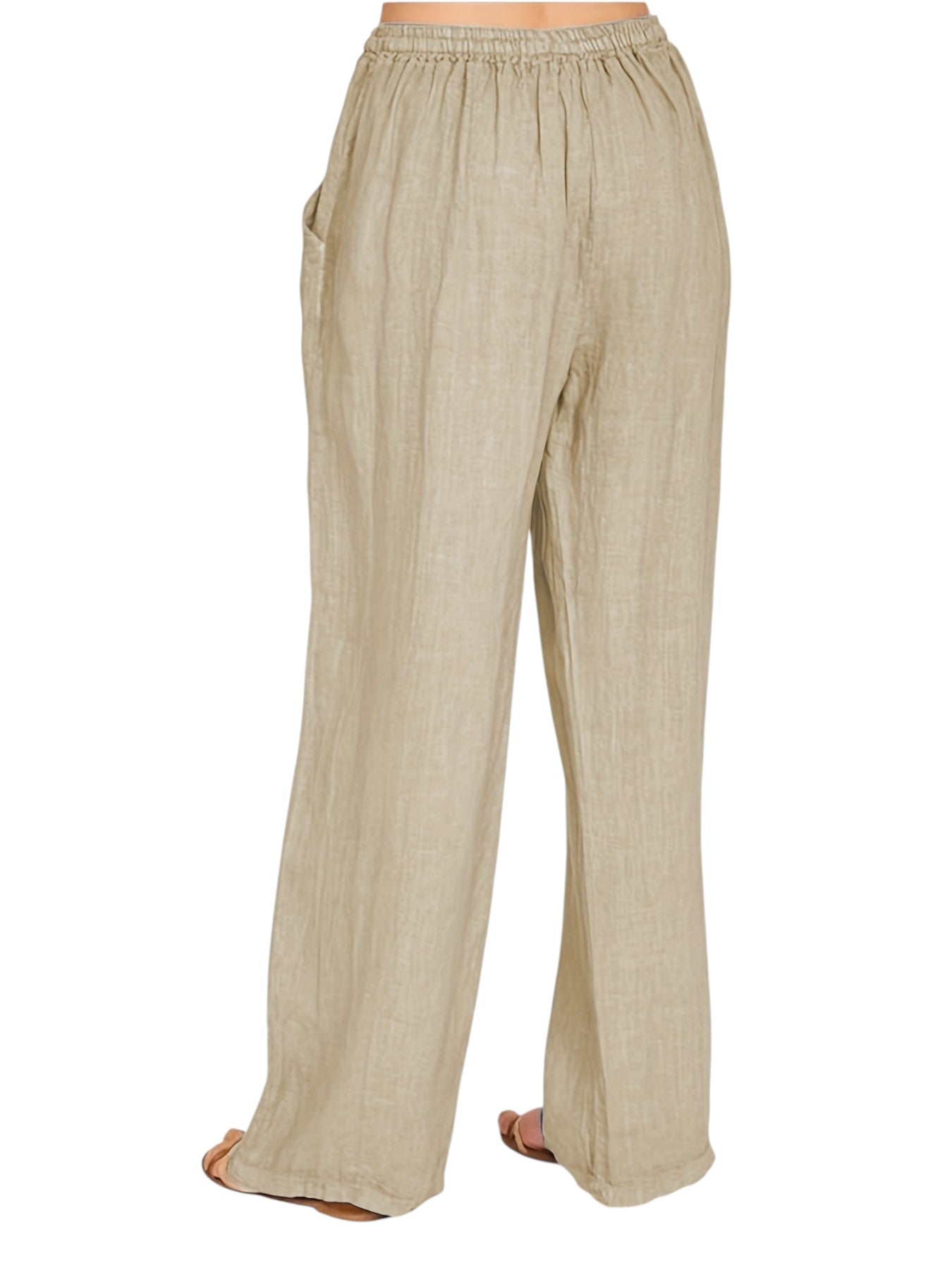 Wijde Dames Broek Met Hoge Taille