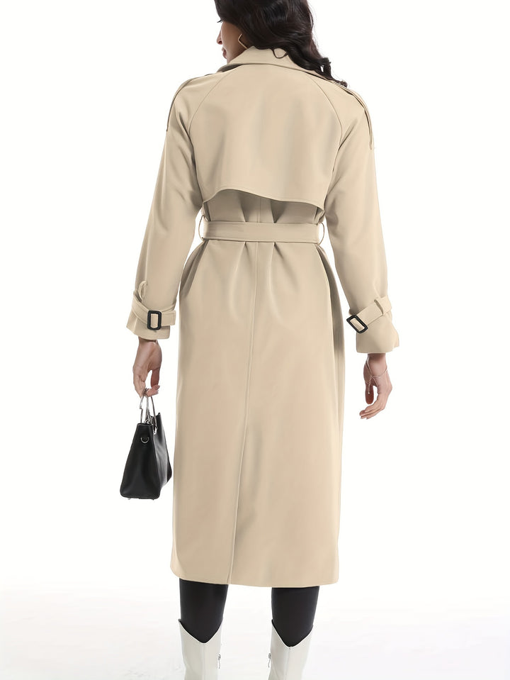 Dubbelzijdige Lange Trenchcoat Met Riem - Elena