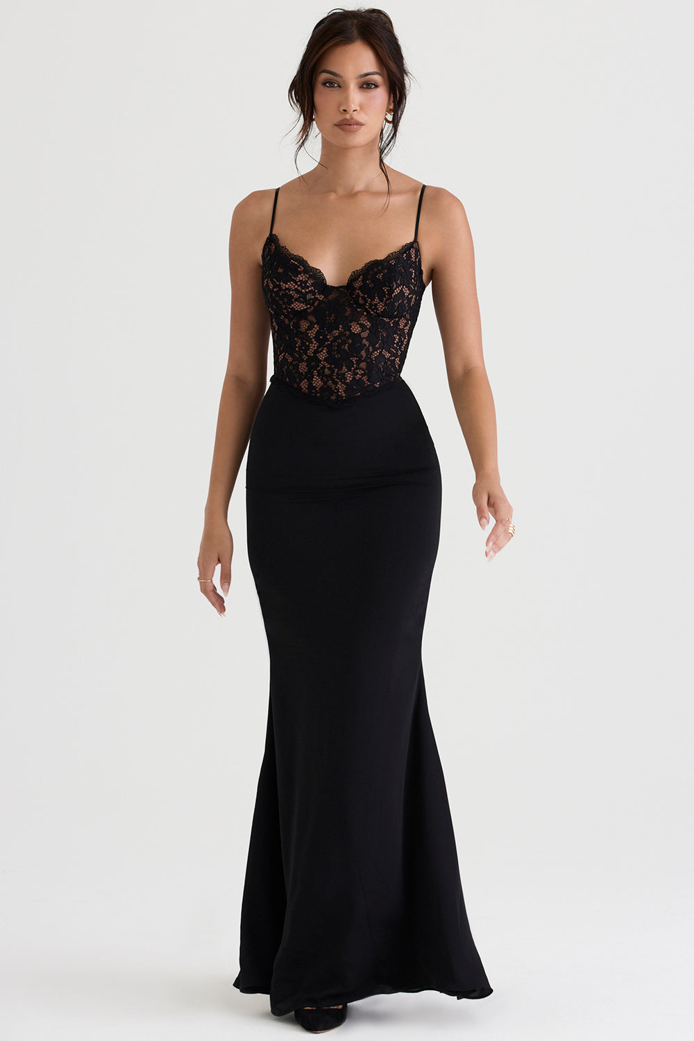 elegante korset maxi-jurk
