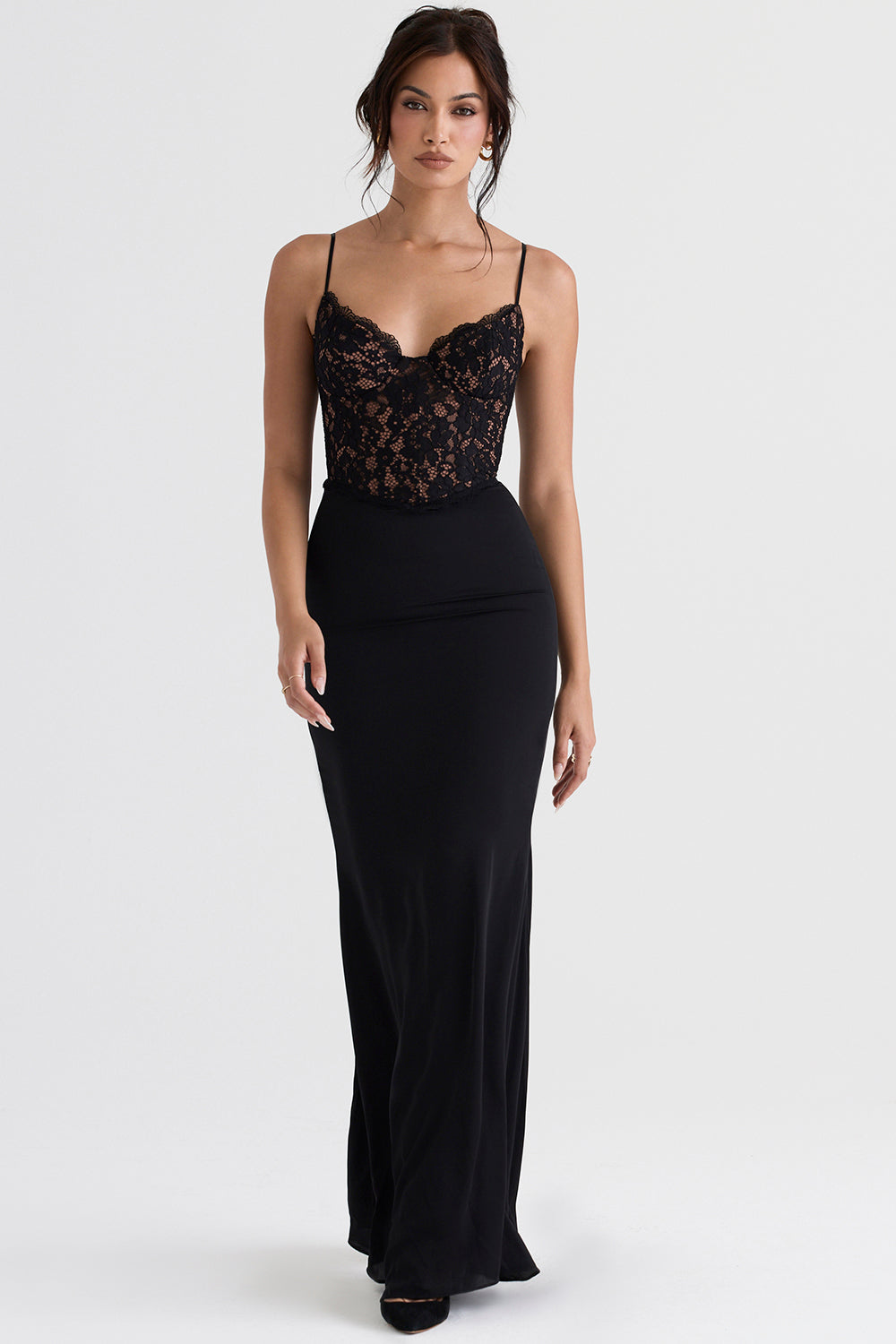 elegante korset maxi-jurk