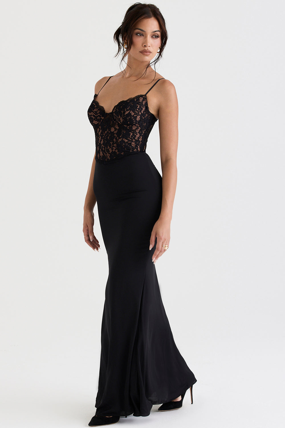 elegante korset maxi-jurk