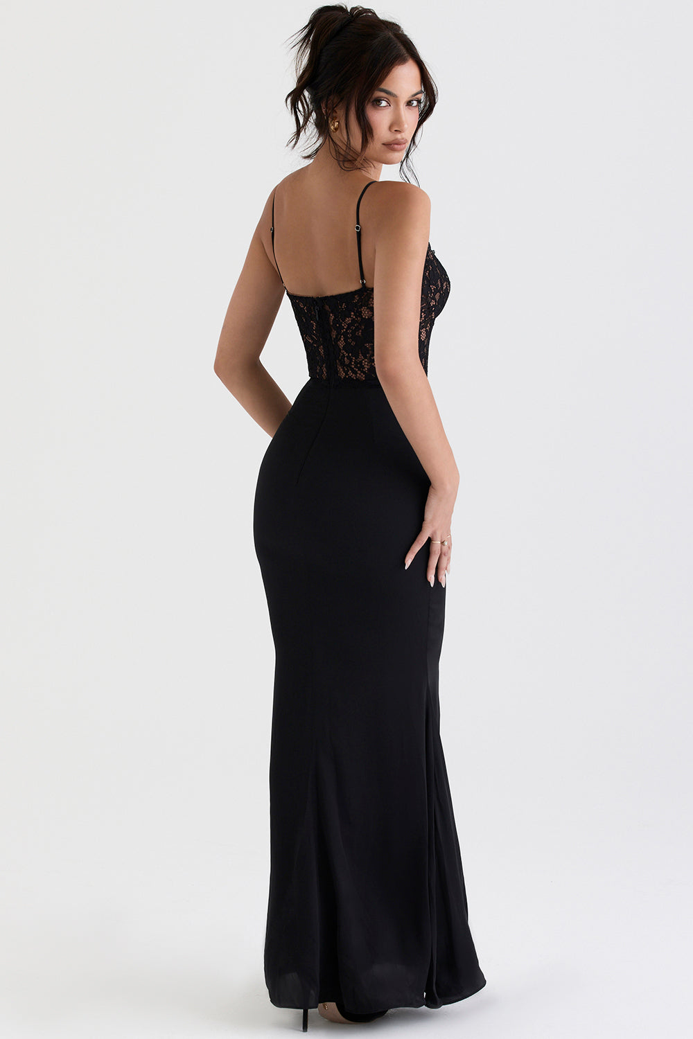 elegante korset maxi-jurk