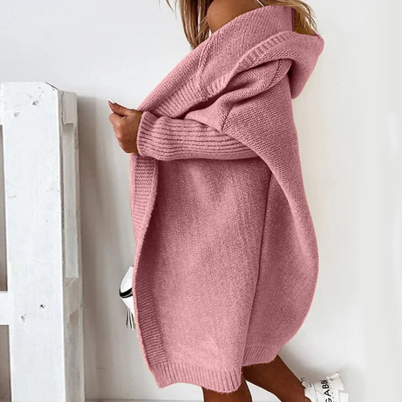Dames lang gebreid vest | Oversized