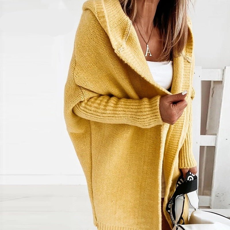 Dames lang gebreid vest | Oversized