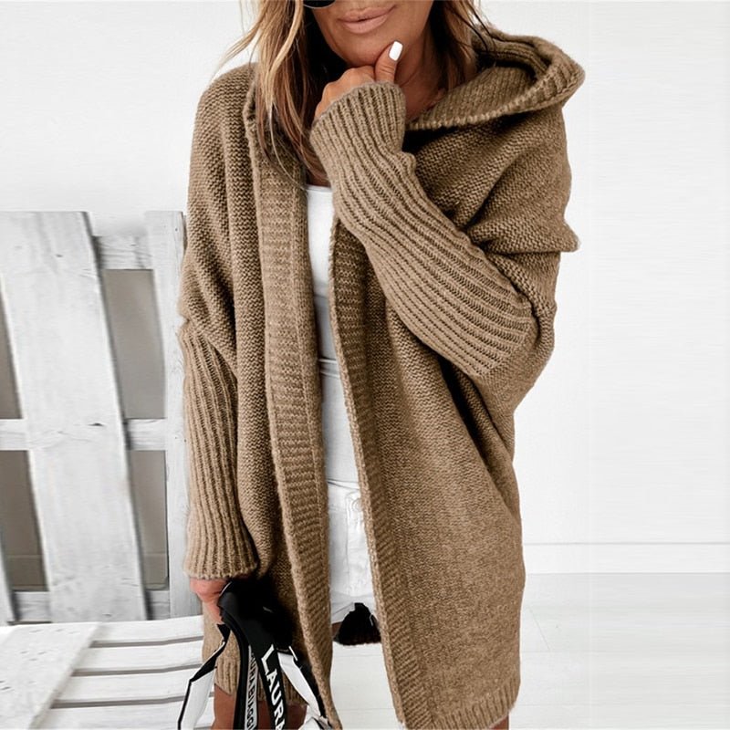 Dames lang gebreid vest | Oversized