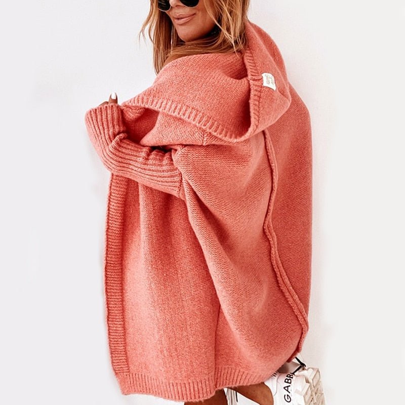 Dames lang gebreid vest | Oversized
