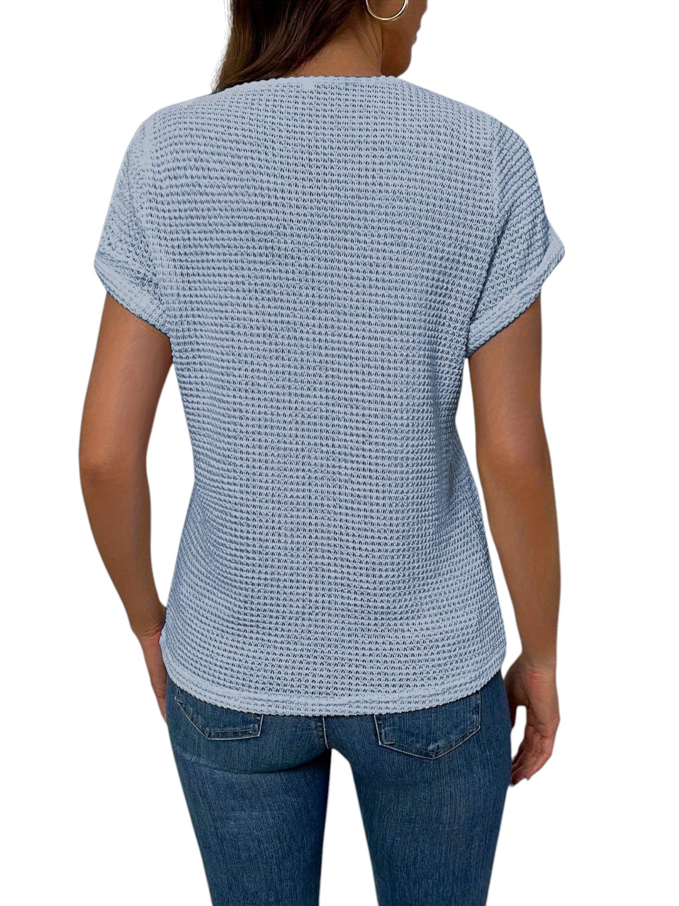 Zomerse Dames Top Met Korte Mouwen