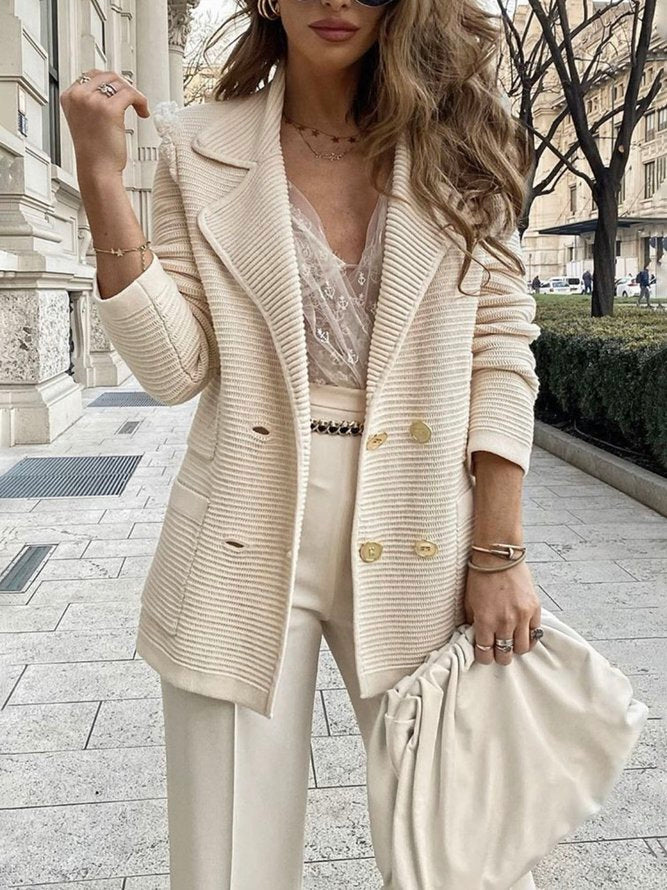 Casual Beige Dames Blazer