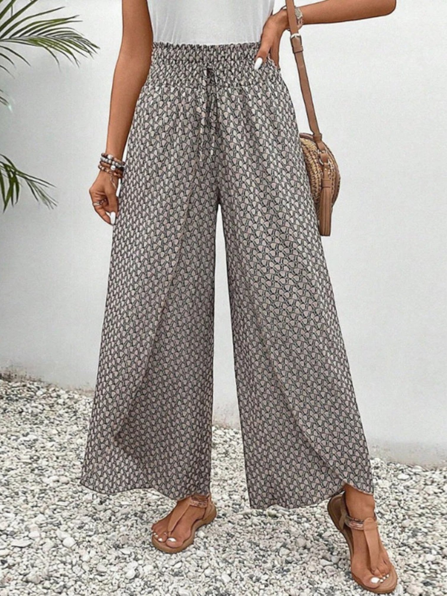 Adèle | Zomerbroek Met Wijde Pijpen | Hoge Taille