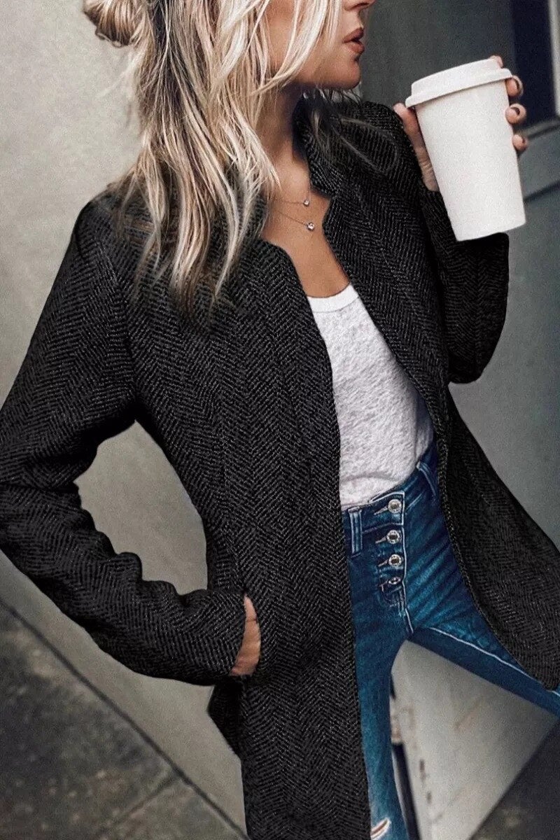 Stijlvol Gebreide Trenchcoat | Lang