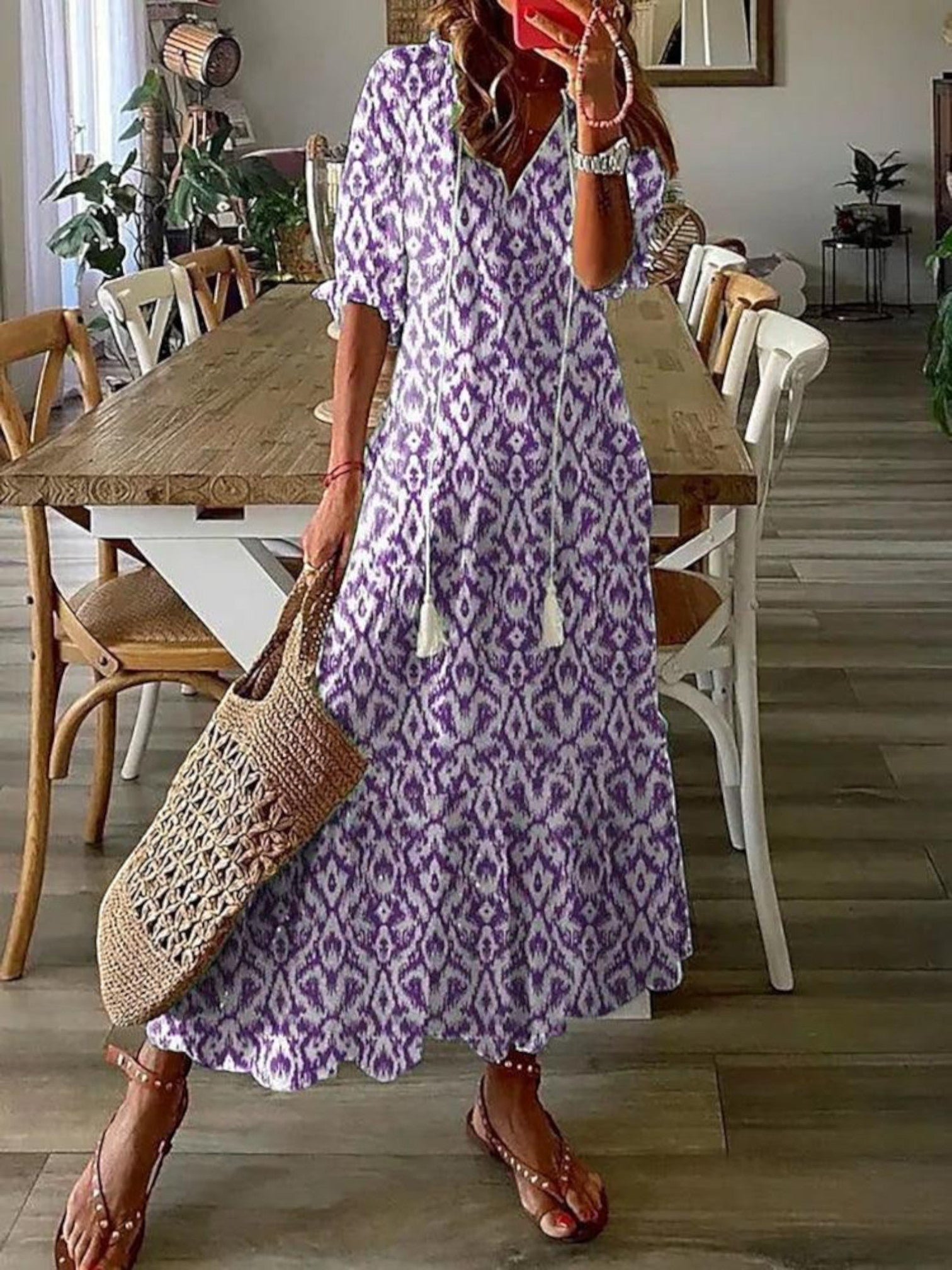 Claire | Lange Boho Zomerjurk | Maxi