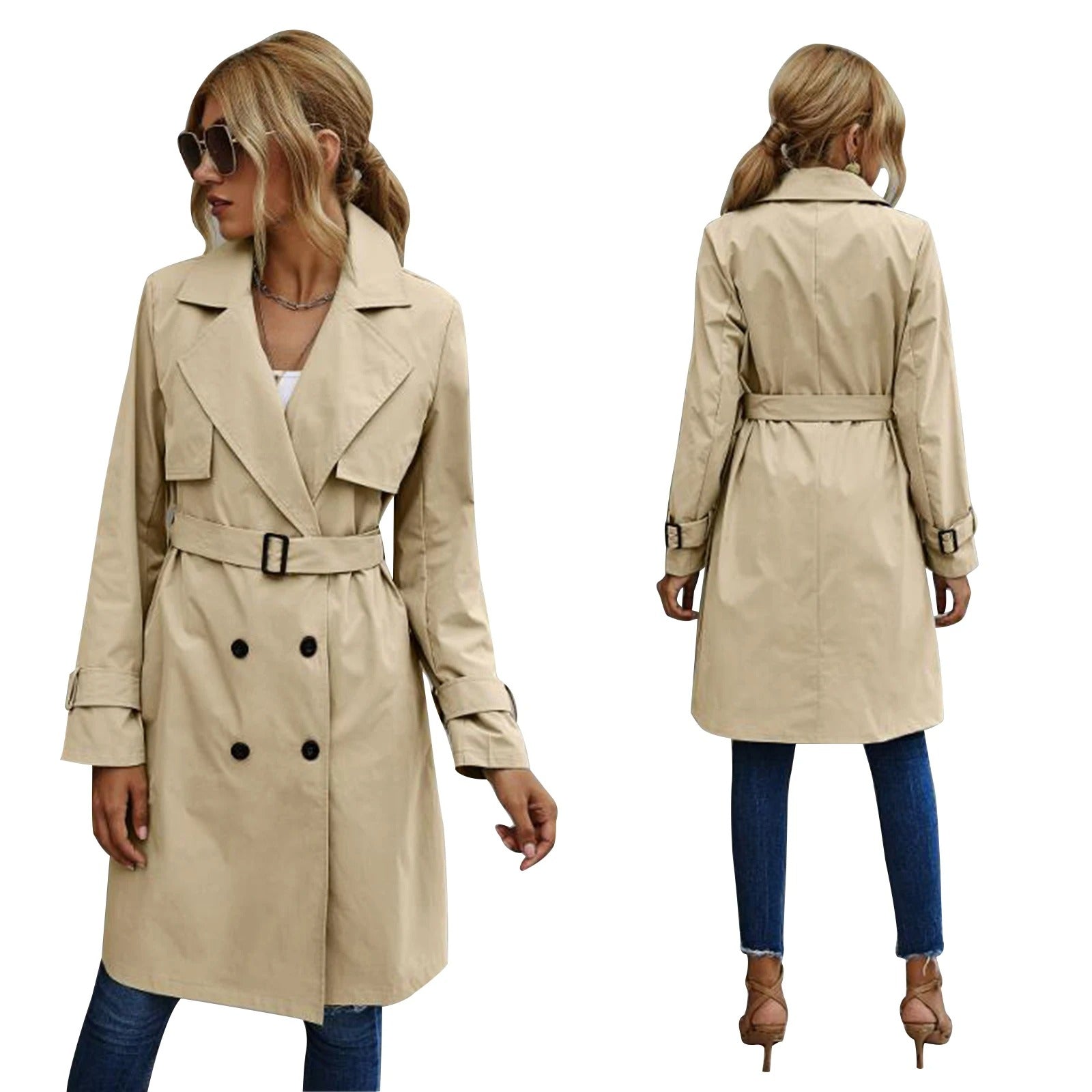 Stijlvolle Trenchcoat Zomerjas Dames