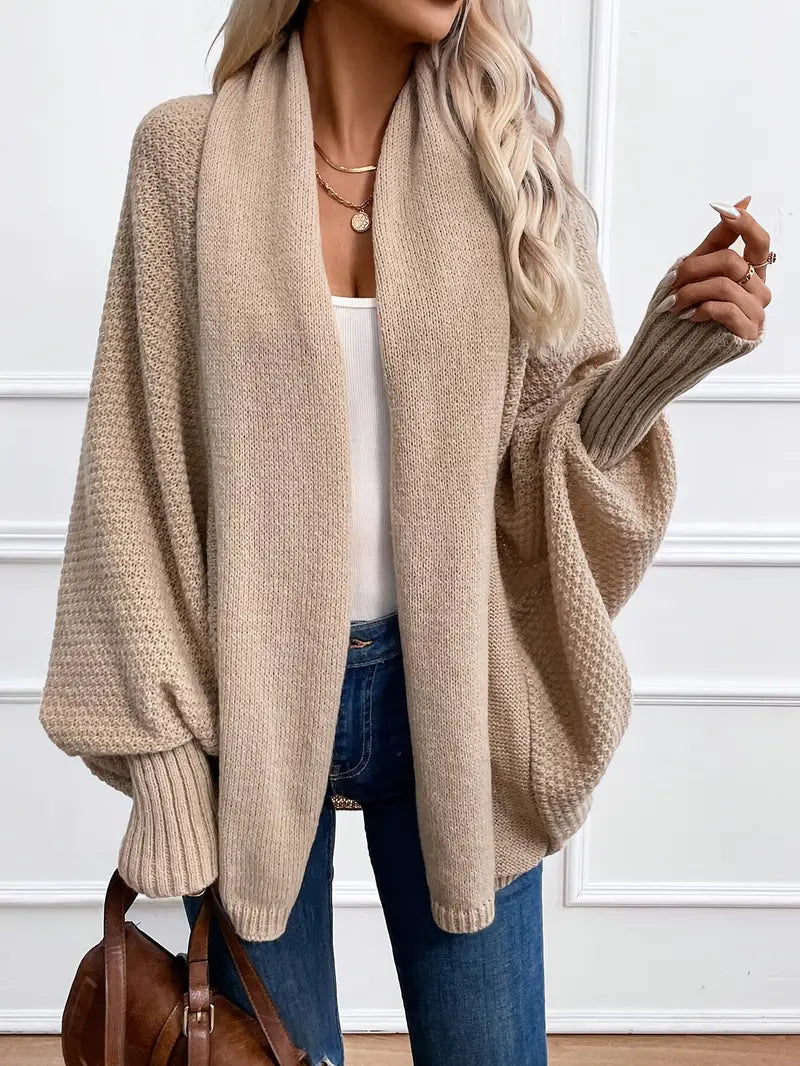 Casual Oversized Gebreid Vest Voor Dames