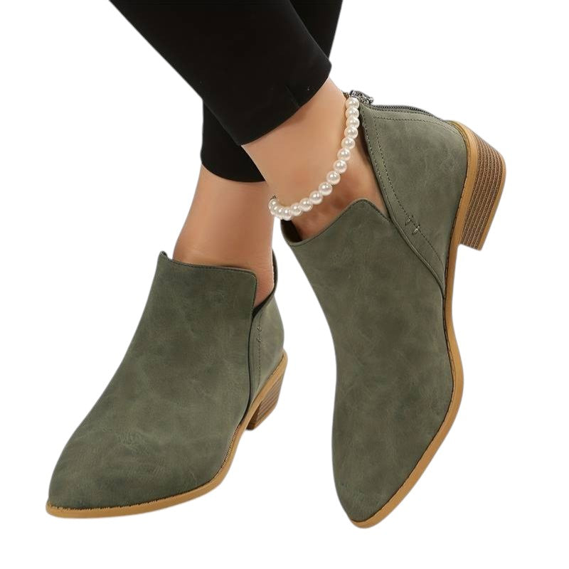 Mona - Suede Enkellaarsjes Dames