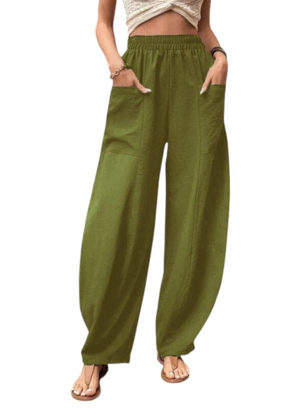Wijde Dames Broek Met Stretch