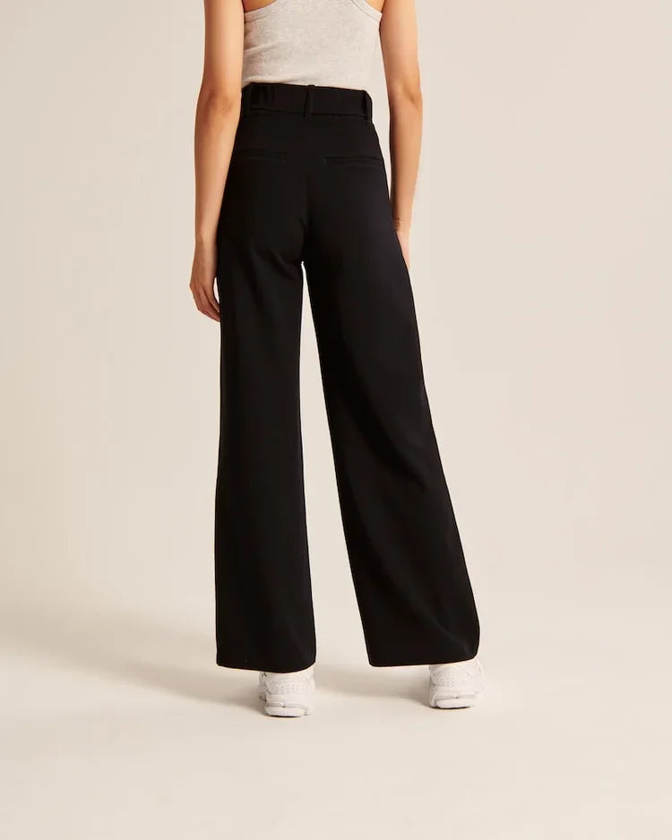 Elegante Pantalon Broek Met Hoge Taille Dames