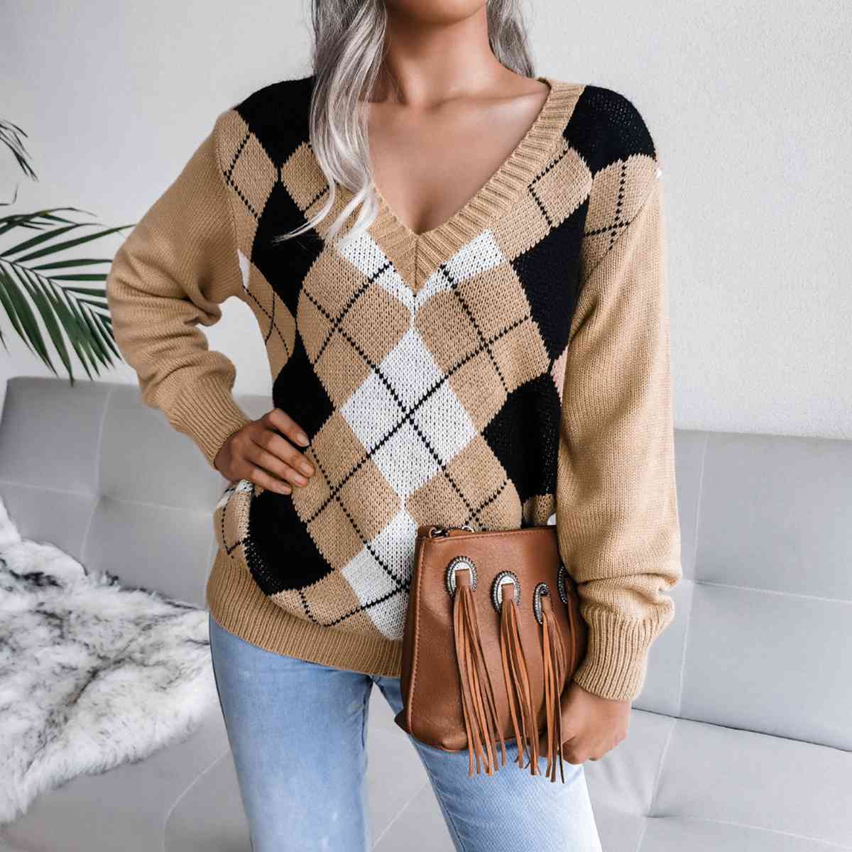 Sweater Met V-hals voor Dames - Dana