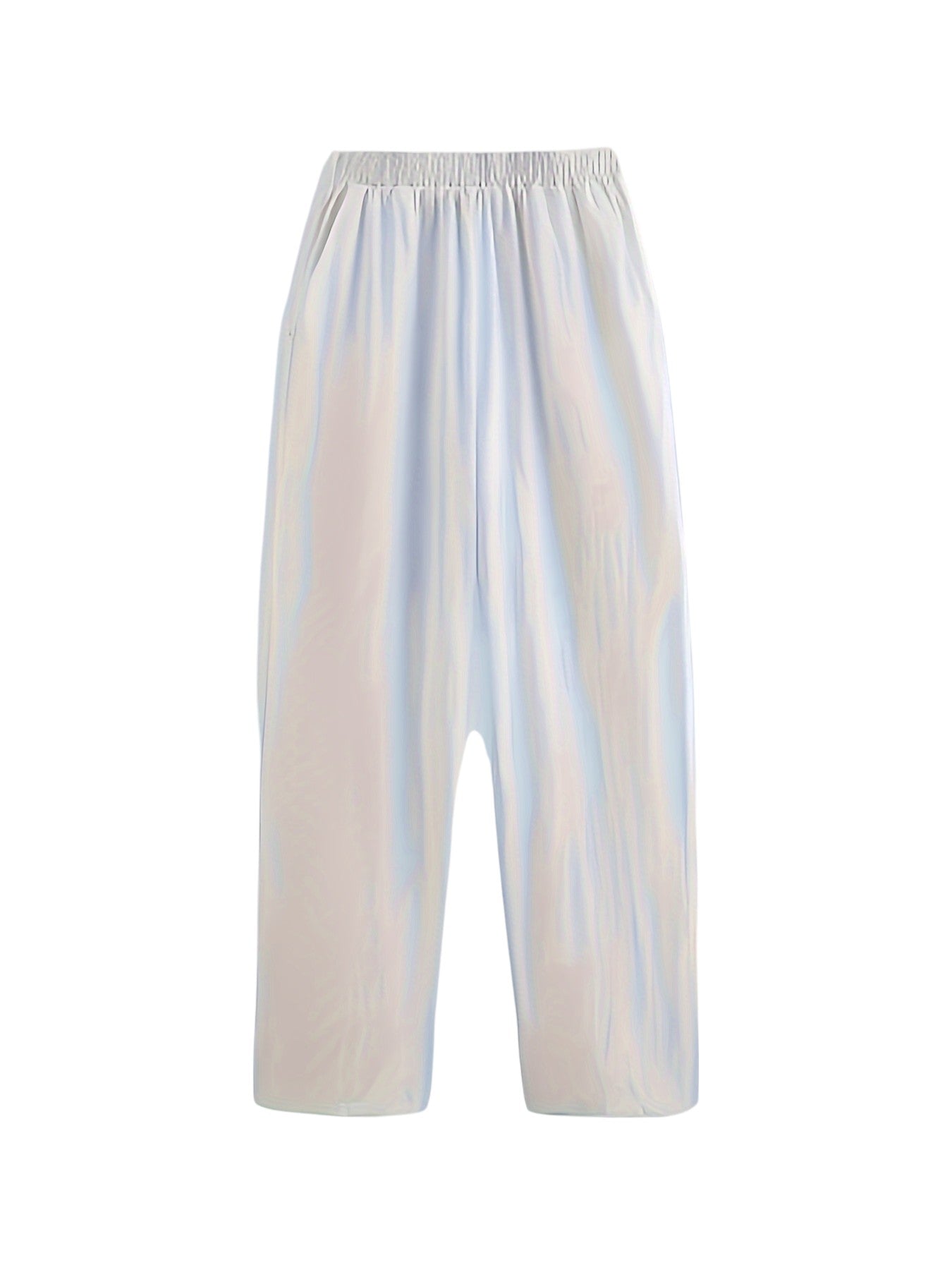 Dames Elastische Broek In Effen Kleuren