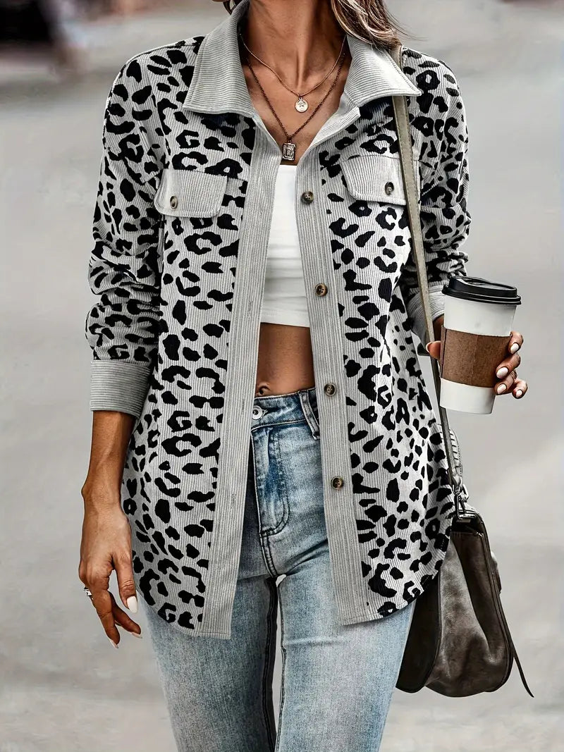Modieuze Luipaard Print Vest Voor Dames - Lotte