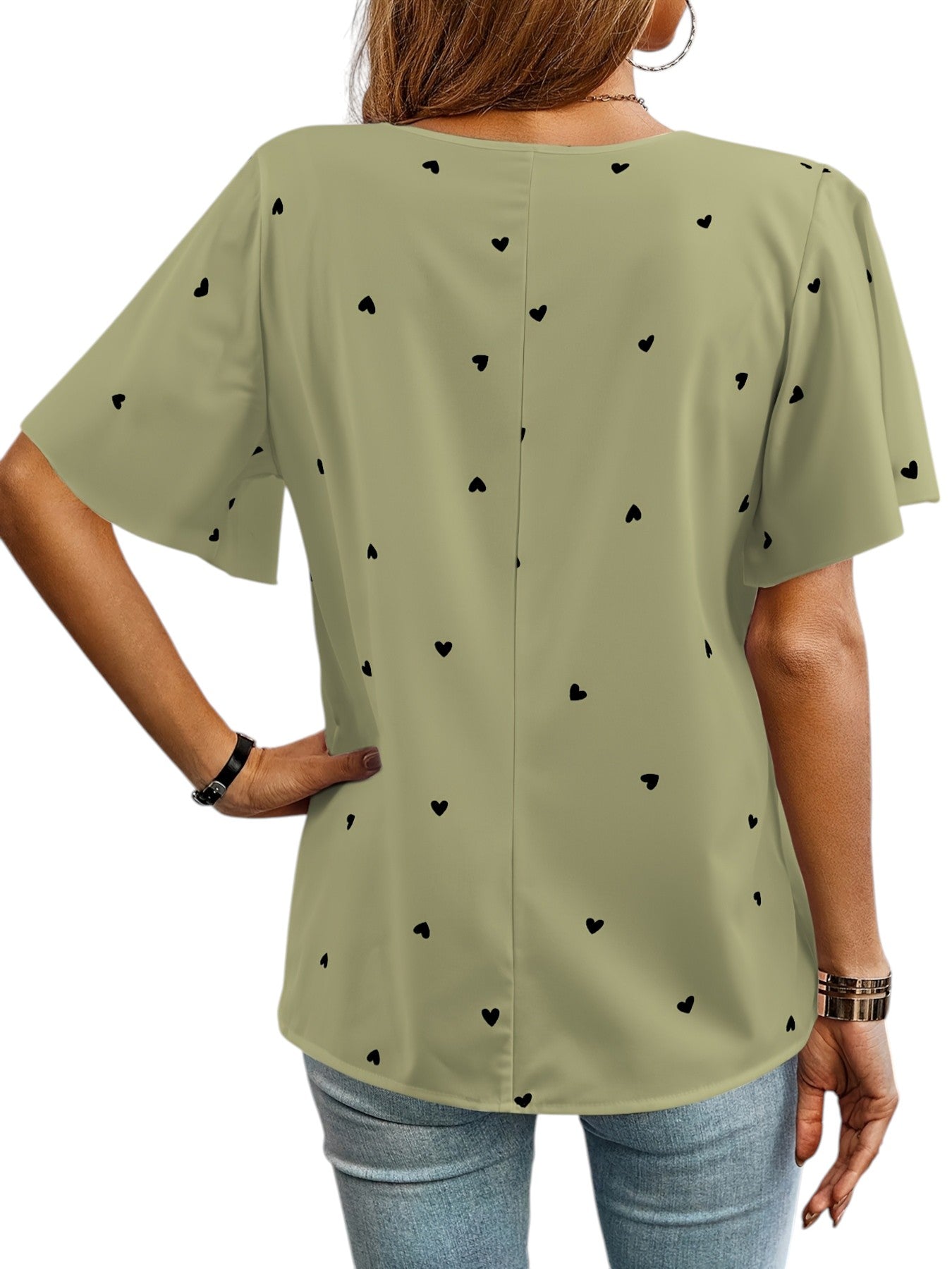 Zomerse Top Met Harten Print