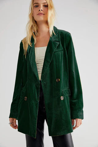 Zachte Velours Blazer Dames