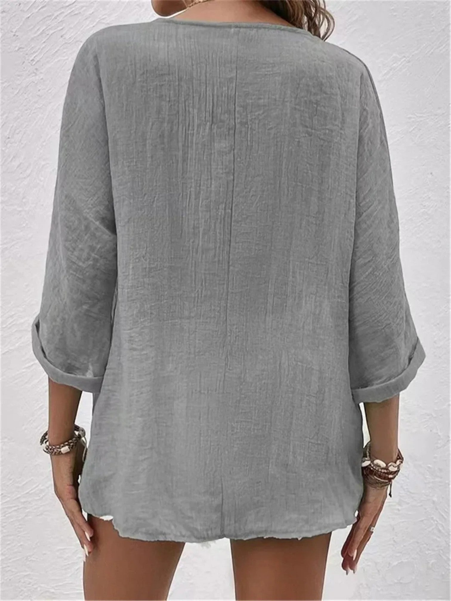 Adèle | Casual Zomer Blouse Met Lange Mouwen