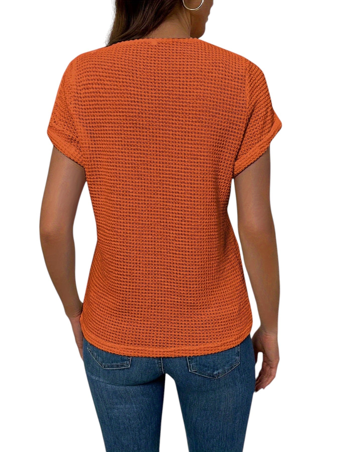 Zomerse Dames Top Met Korte Mouwen