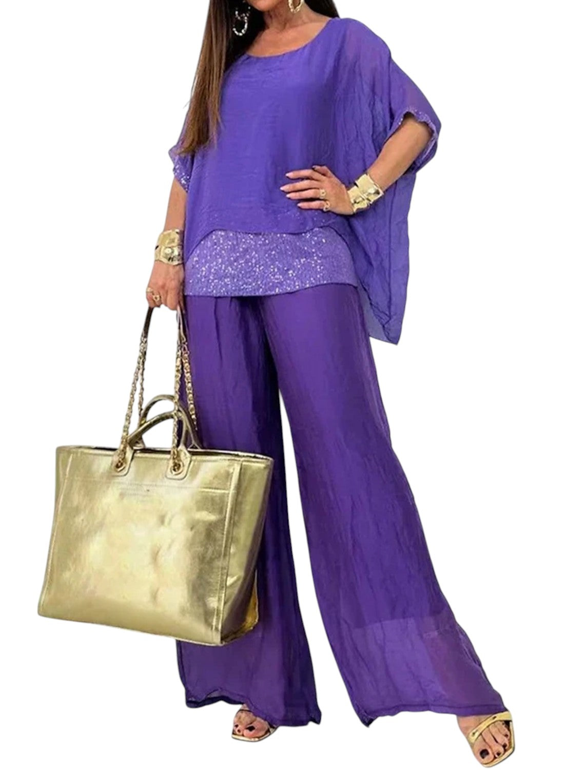 2-Delige Set Blouse & Wijde Broek
