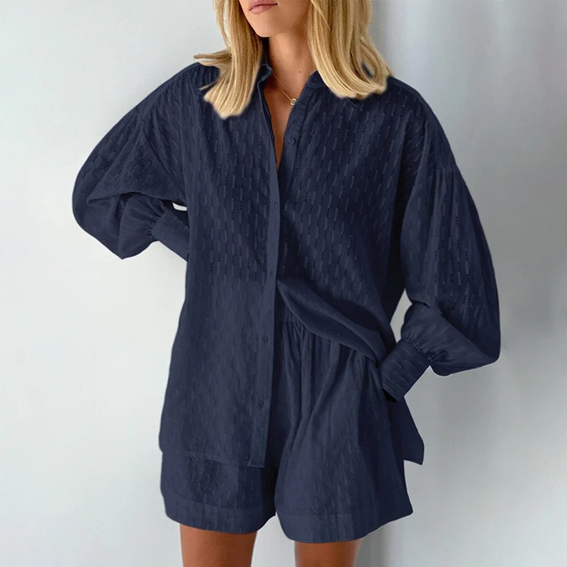 2-Delige Zomer Set Losse Blouse & Shorts