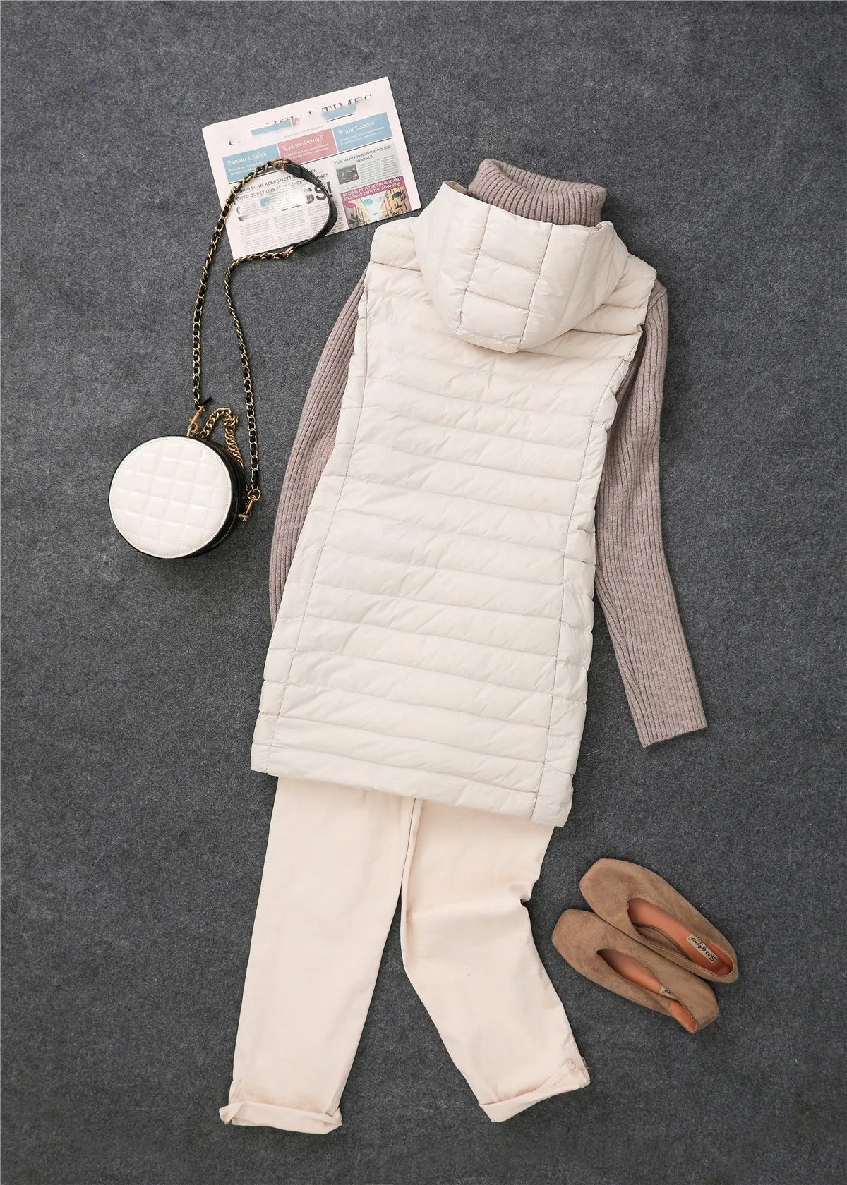 Lange Dames Bodywarmer Met Capuchon - Sarah