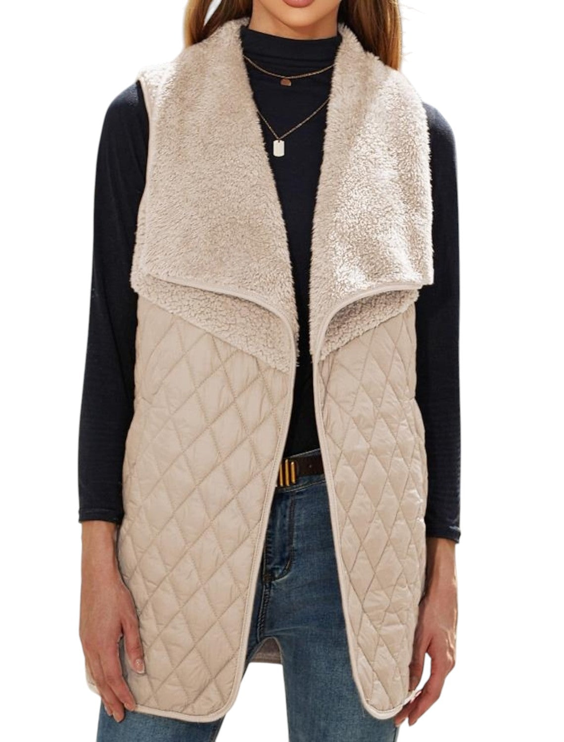 Teddy Bodywarmer Met Open Voorkant