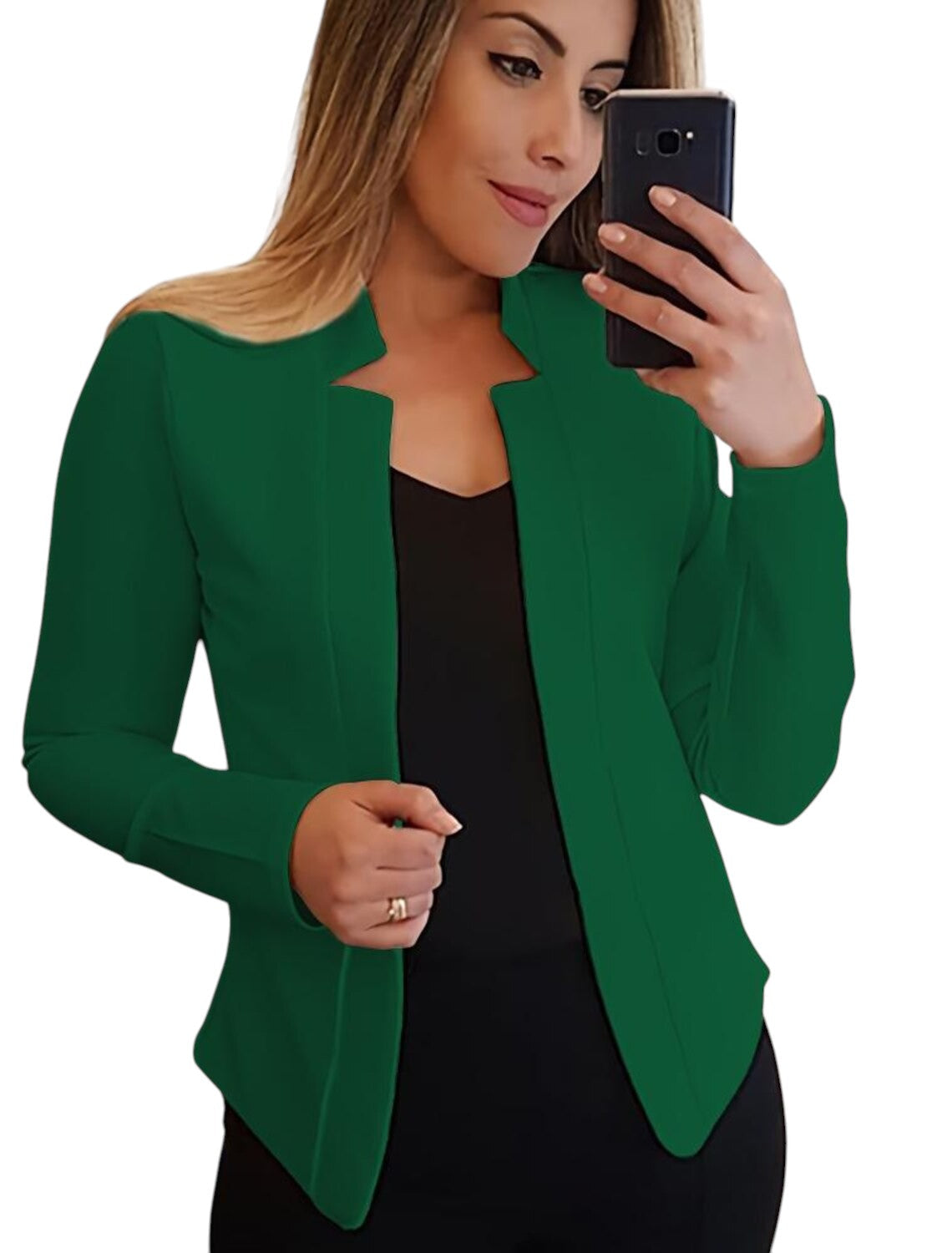 Nette Dames Blazer Met Open Voorkant
