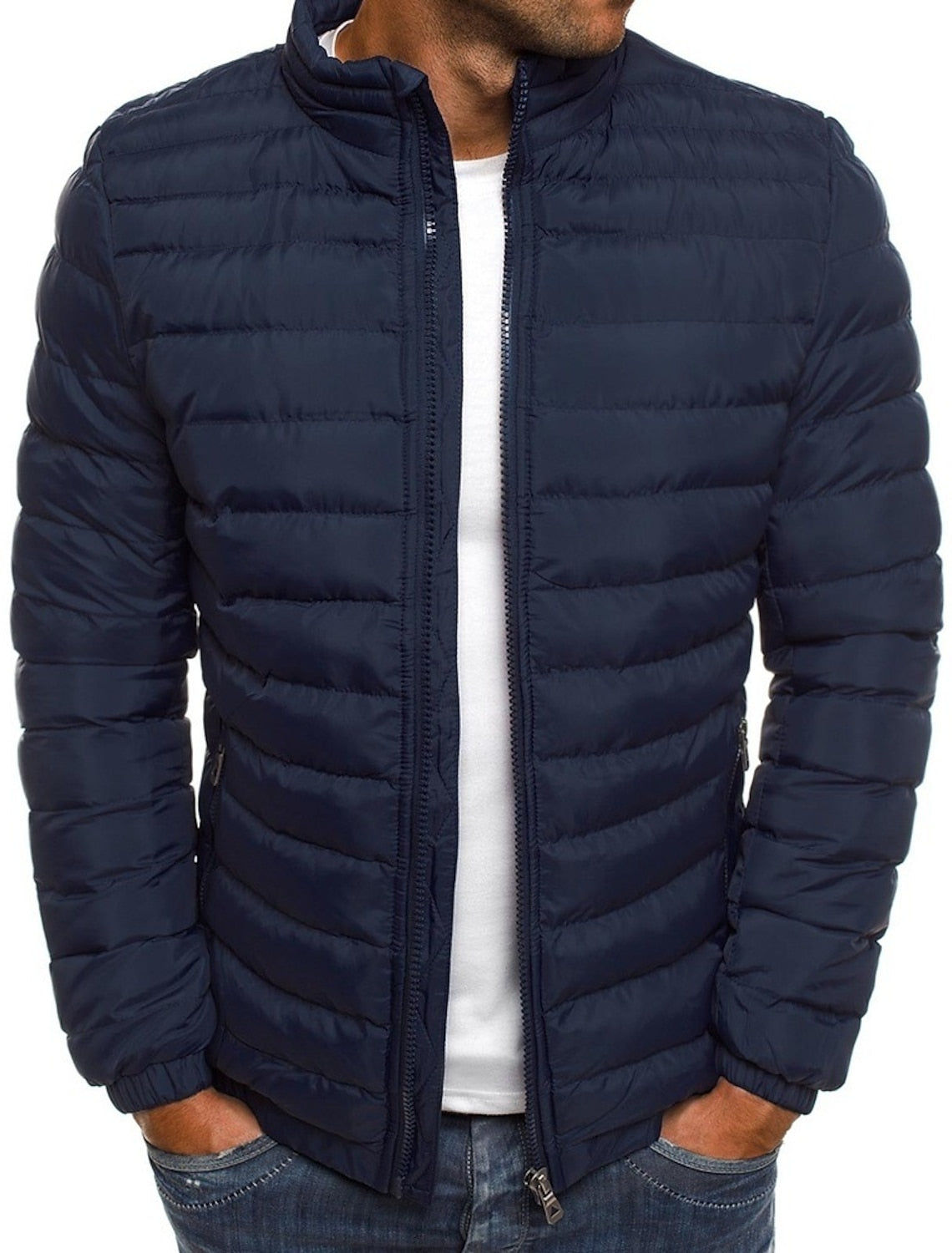 Puffer Jas Met Capuchon Heren