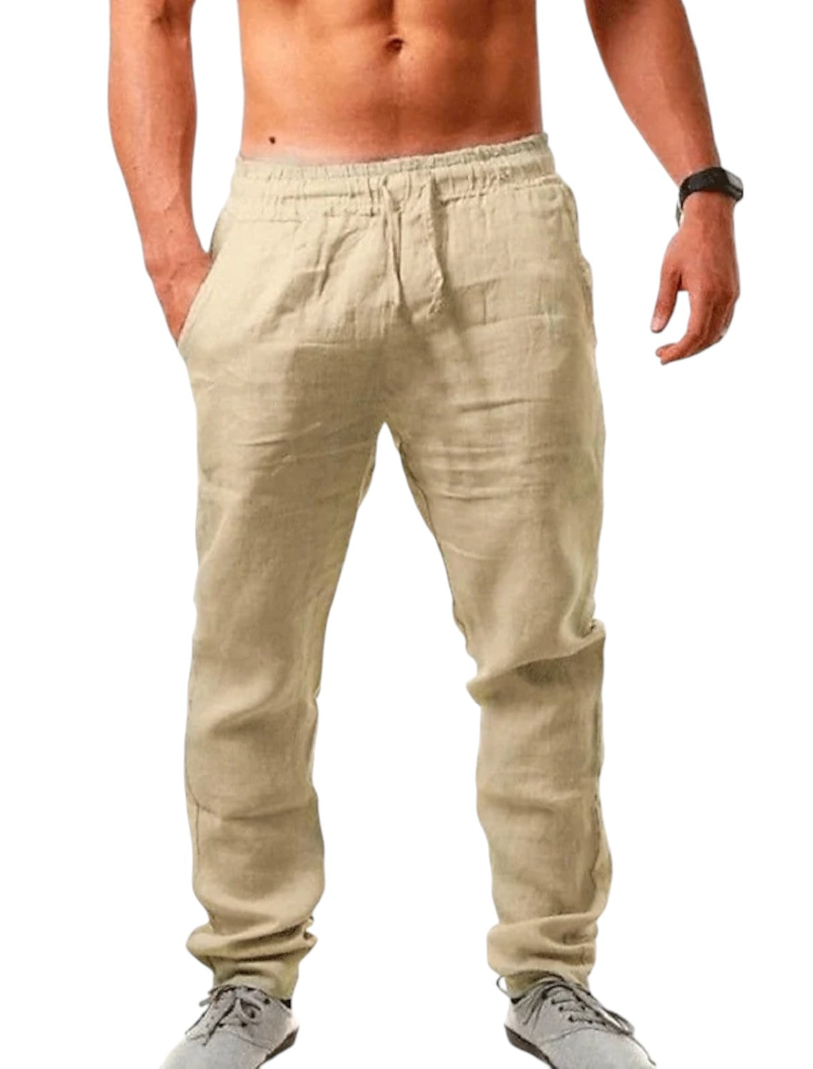 Casual Linnen Broek voor Heren