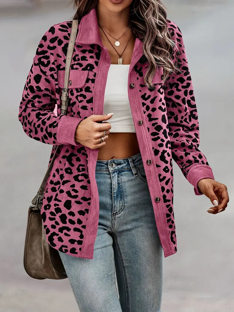 Modieuze Luipaard Print Vest Voor Dames - Lotte