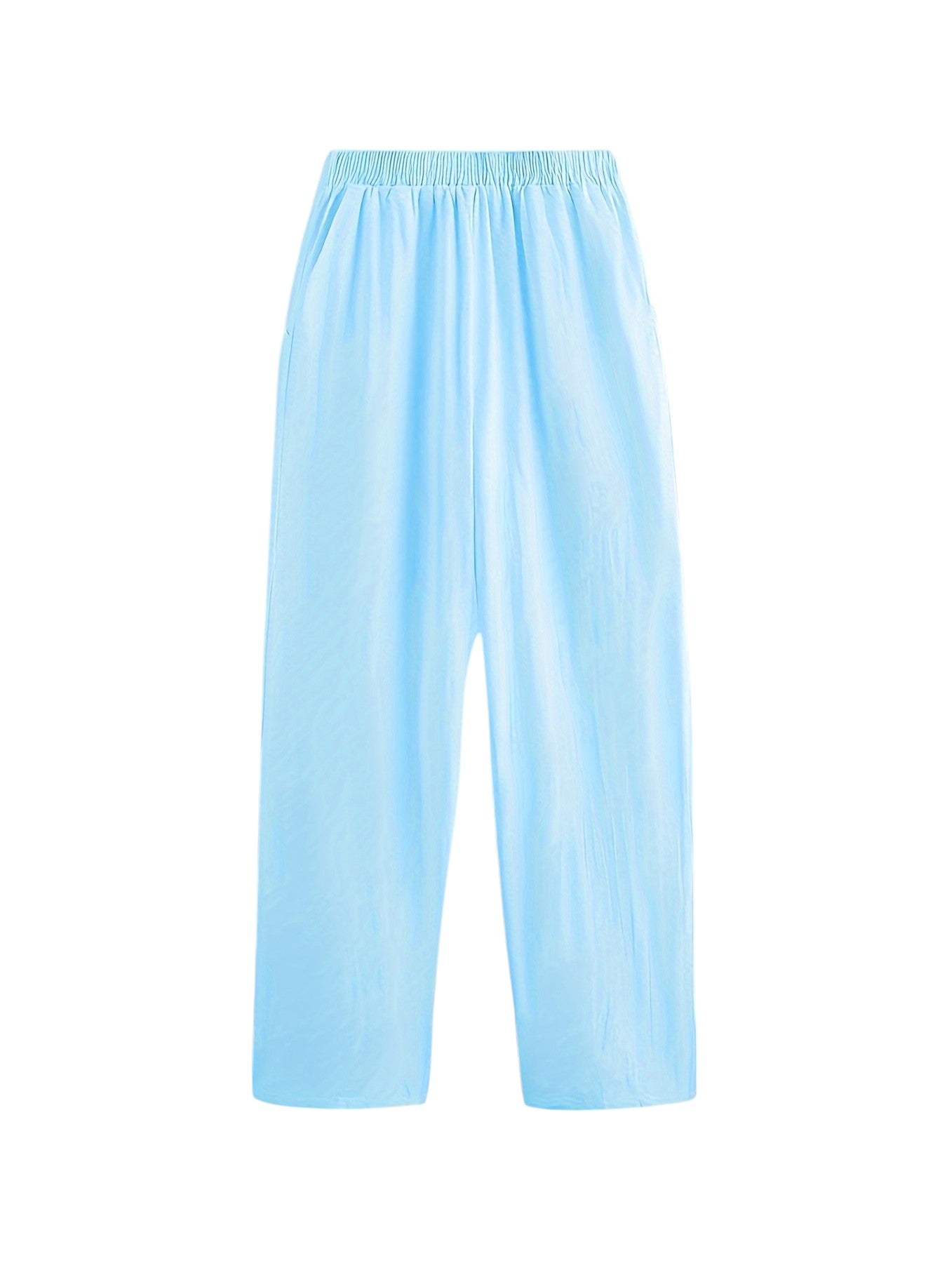Dames Elastische Broek In Effen Kleuren