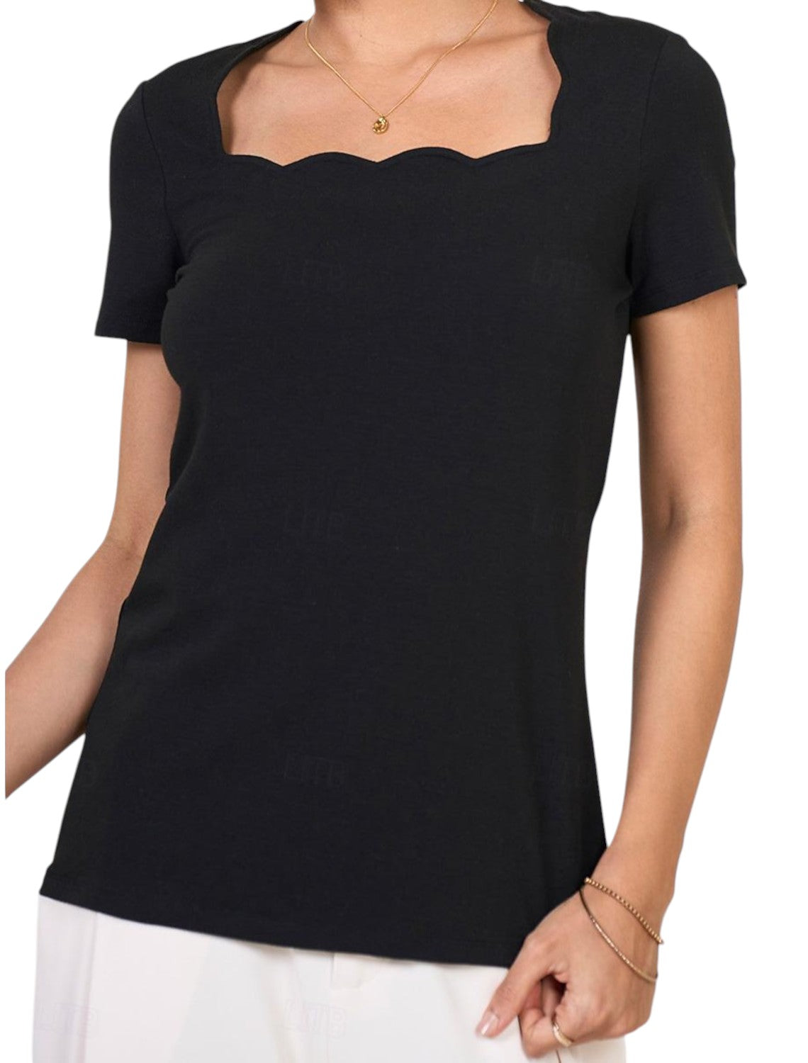 Dames Stijlvol Basic Shirt Zwart