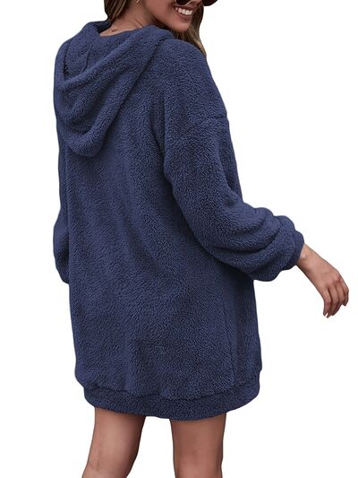 Oversized Zachte Hoodie Met Halve Rits - Comfy