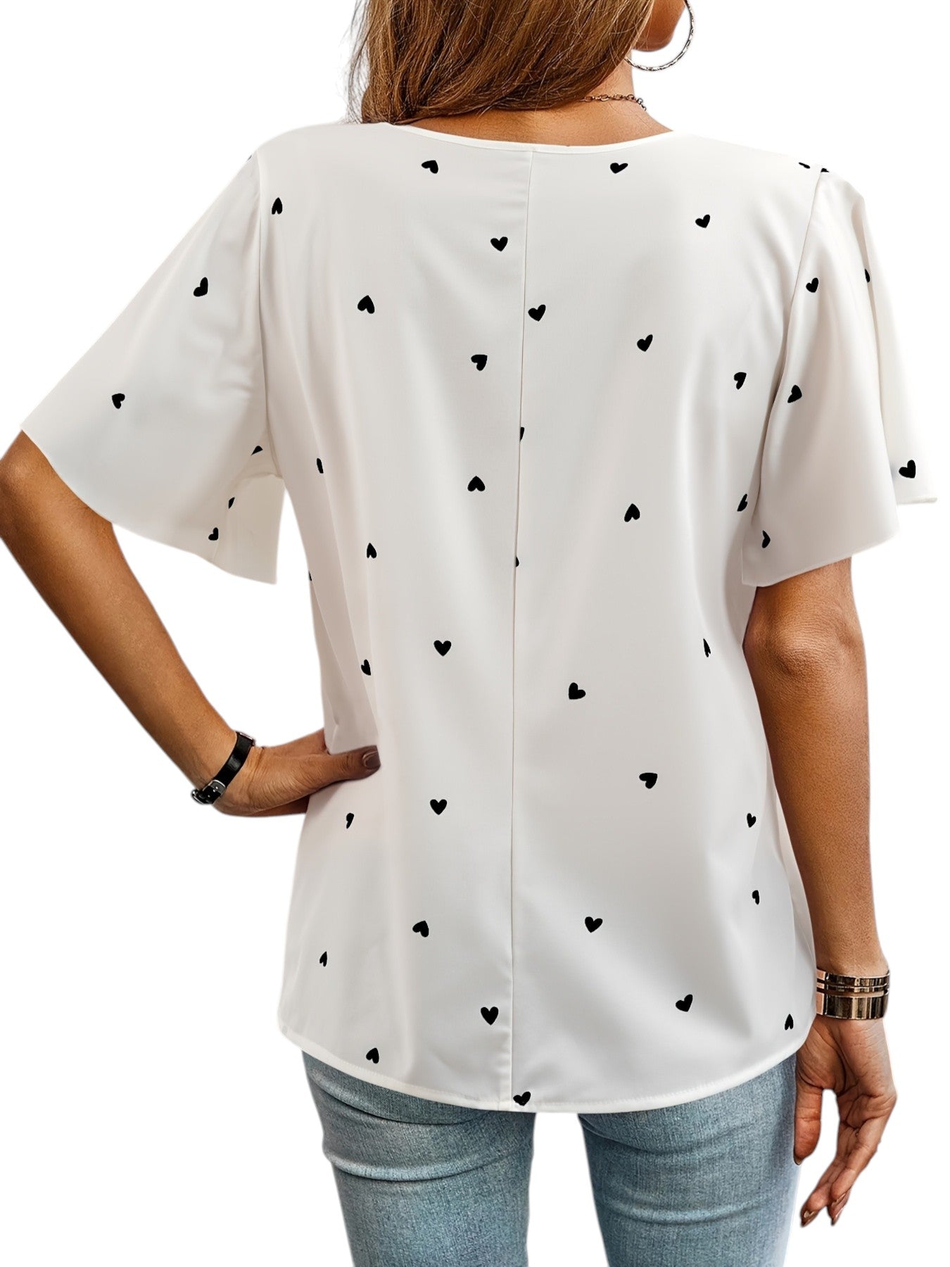 Zomerse Top Met Harten Print