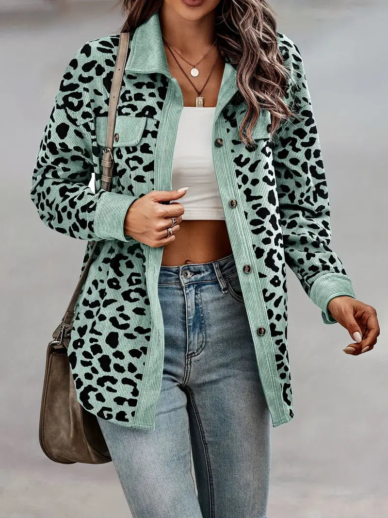 Modieuze Luipaard Print Vest Voor Dames - Lotte