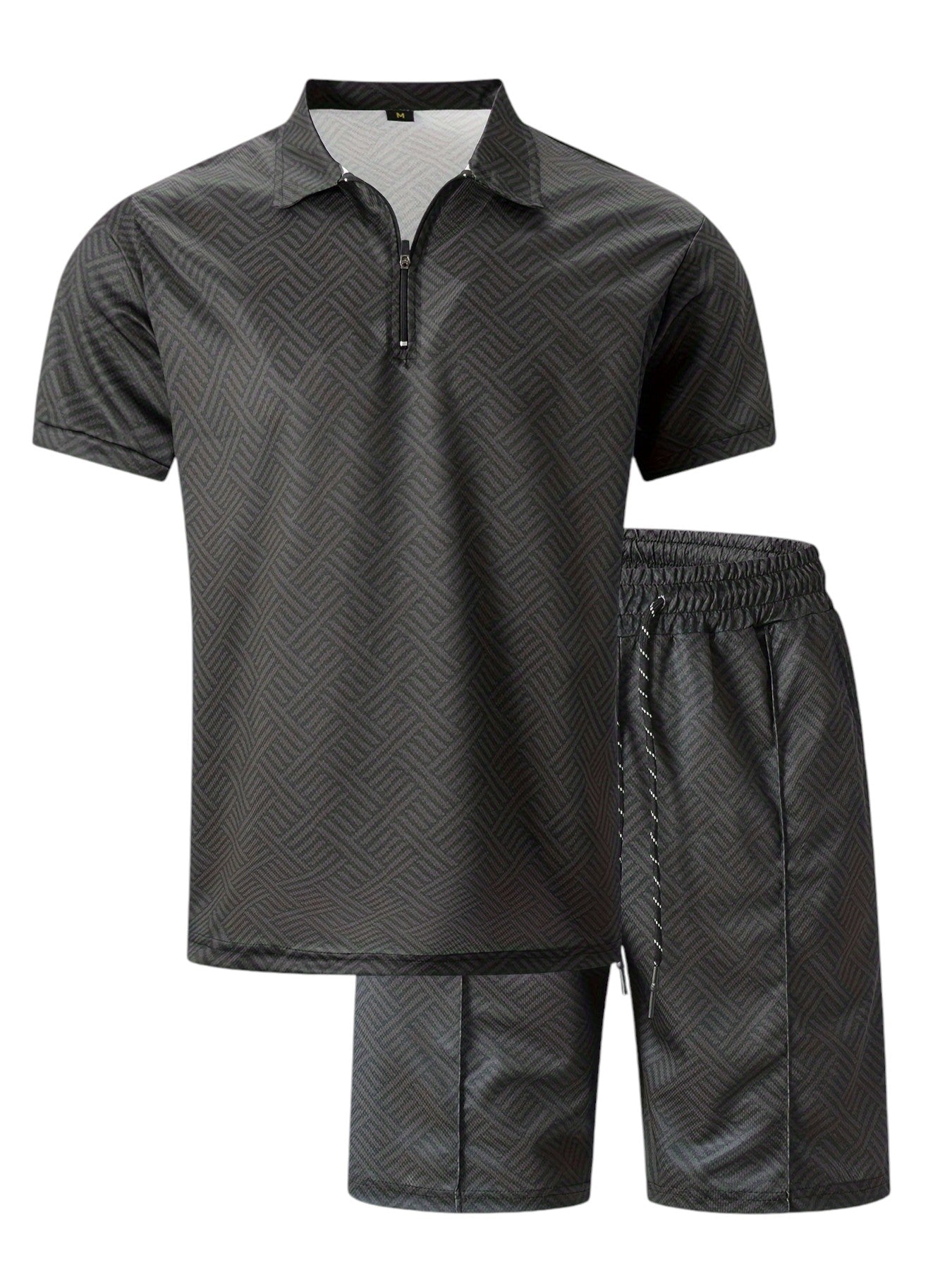 2-Delige Heren Set Half Zip Polo & Shorts