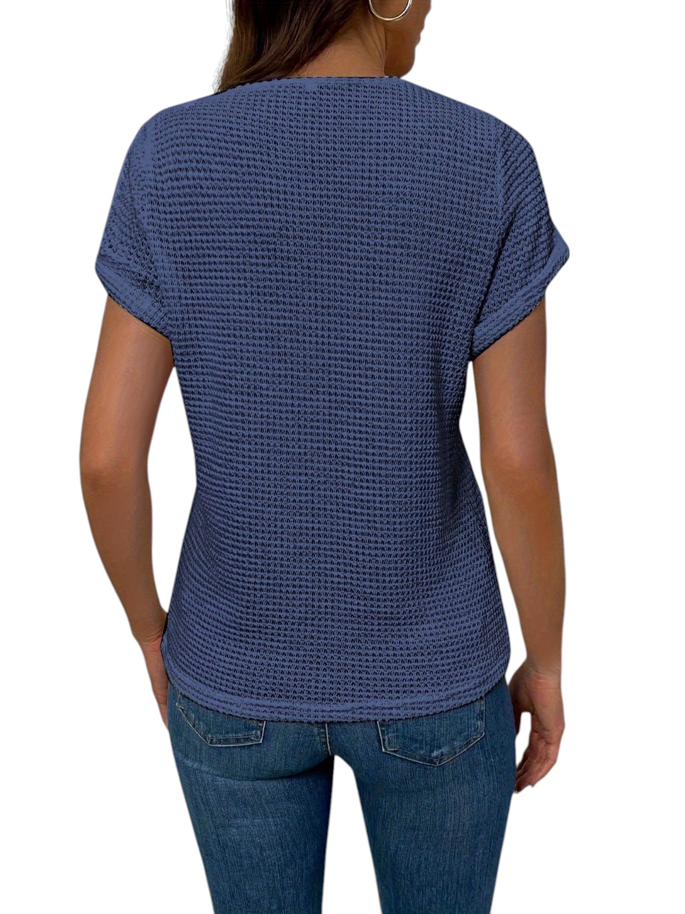Zomerse Dames Top Met Korte Mouwen