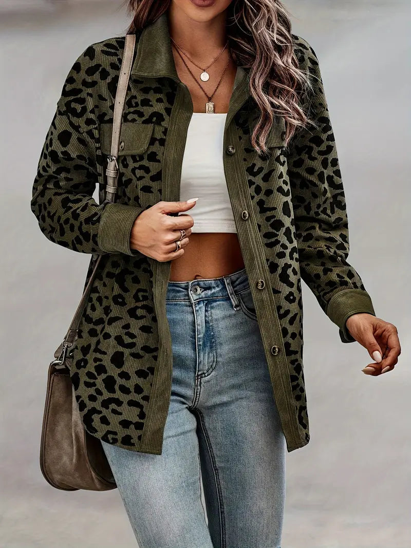 Modieuze Luipaard Print Vest Voor Dames - Lotte